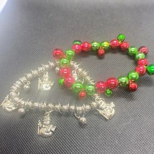Snowman and bell bracelet